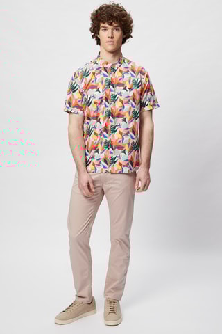 Camisa - Naranja y verde oscuro