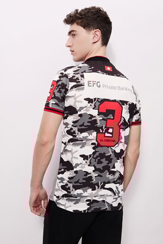 Polo - 
Gris y blanco