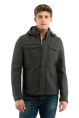 Anorak con capucha - Negro