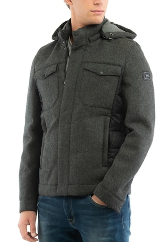 Anorak con capucha - Negro