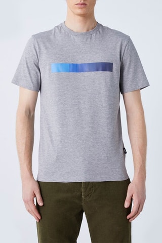 Camiseta - Gris jaspeado y azul