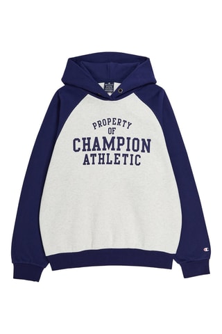 Sudadera con capucha Champion Athletics - Gris jaspeado y azul marino