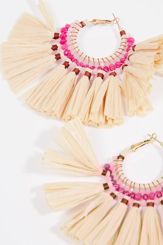 Boucles d'oreilles - Ivoire et rose