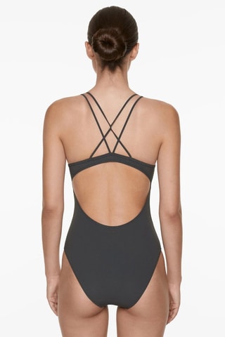 Maillot 1 pièce - Gris foncé