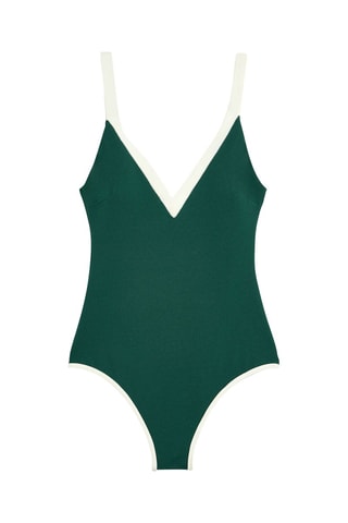 Maillot 1 pièce - Vert foncé