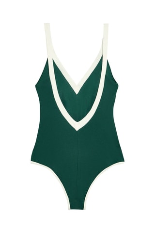 Maillot 1 pièce - Vert foncé