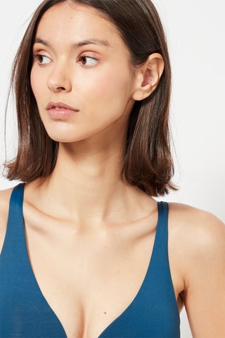 Haut de maillot coques - Bleu pétrole