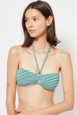 Haut de maillot coques - Vert et blanc