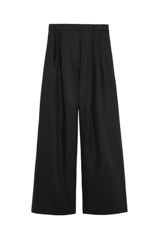 Pantalon palazzo en lin - Noir
