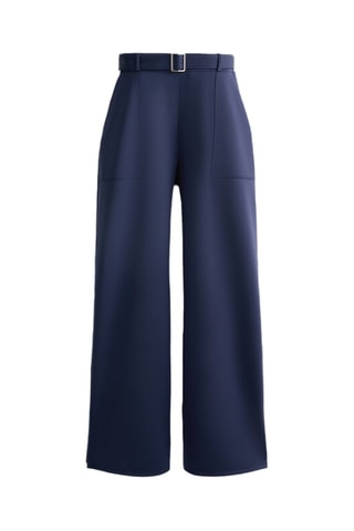 Pantalon wide legs - Bleu marine