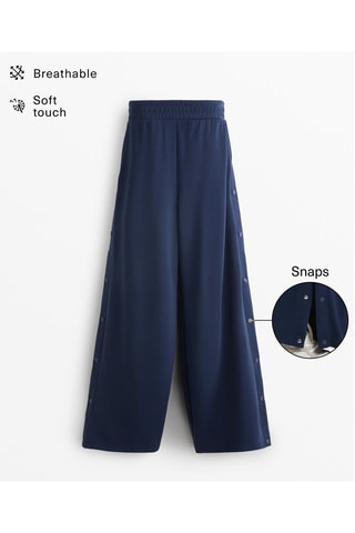 Pantalon wide legs - Bleu marine