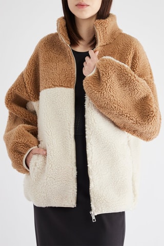 Veste - Blanc et marron