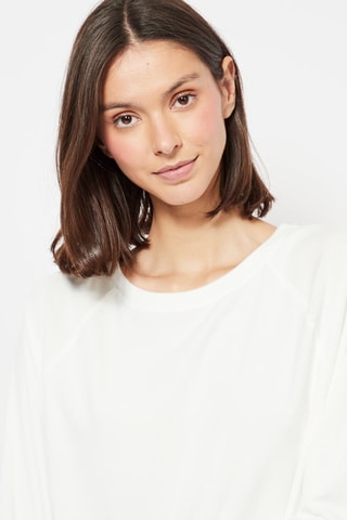 T-shirt de pyjama relaxed en velours - Blanc