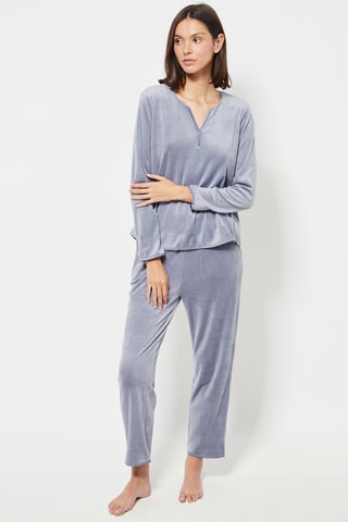 T-shirt de pyjama en velours - Bleu clair