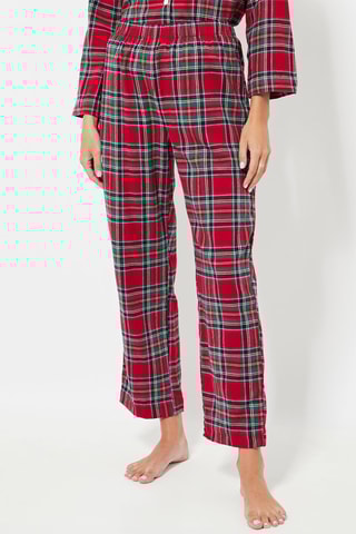 Pantalon de pyjama taille haute - Rouge