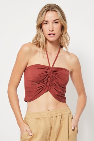 Crop top Marron