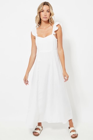 Robe longue en lin - Blanc