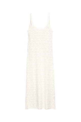 Robe droite en dentelle - Blanc