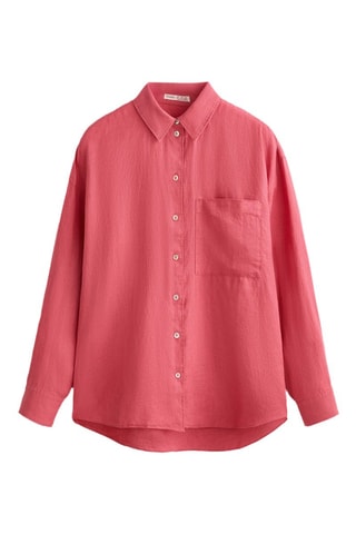 Chemise relaxed en lin - Rose