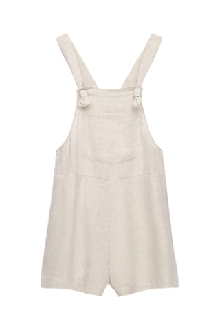 Salopette-short en lin - Beige