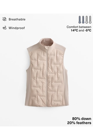 Doudoune sans manches - Beige