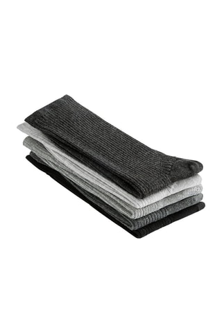 5 paires de chaussettes - Noir, gris et anthracite