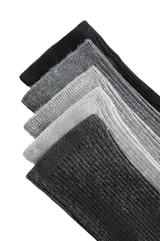 5 paires de chaussettes - Noir, gris et anthracite