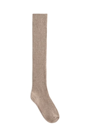 Chaussettes en cachemire et laine - Beige