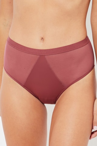 2 culottes taille haute - Vieux rose et noir