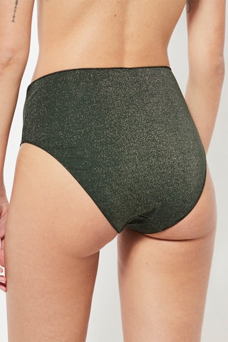 2 culottes taille haute - Vert et noir