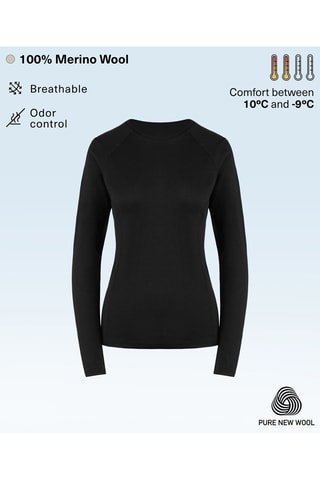 T-shirt en laine - Noir