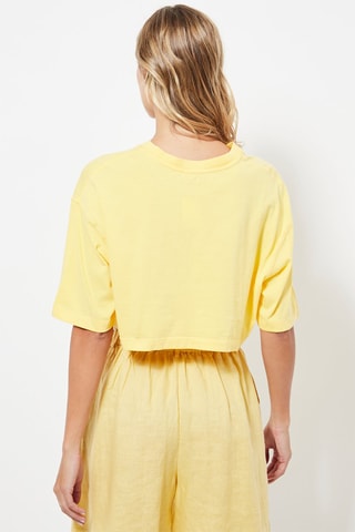 T-shirt cropped - Jaune