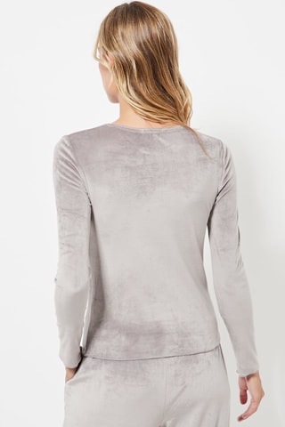 T-shirt en velours - Gris