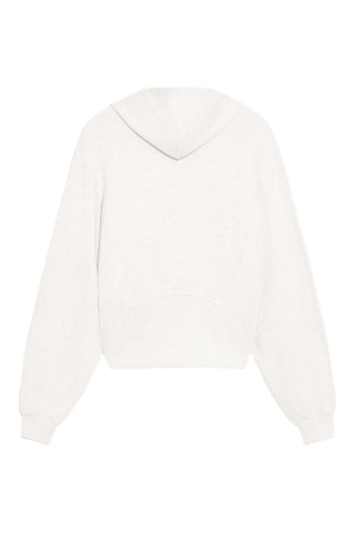 Sweat à capuche - Blanc chiné