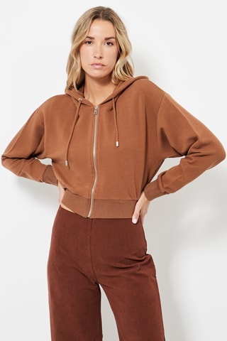 Sweat à capuche - Camel