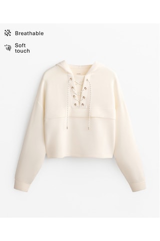 Sweat à capuche - Beige