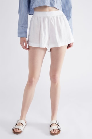 Short en lin - Blanc