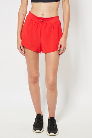Short de running taille haute - Rouge