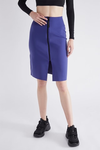 Jupe droite - Bleu cobalt