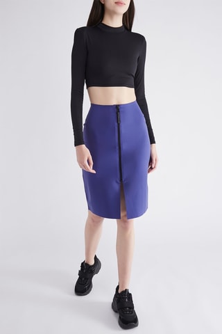 Jupe droite - Bleu cobalt