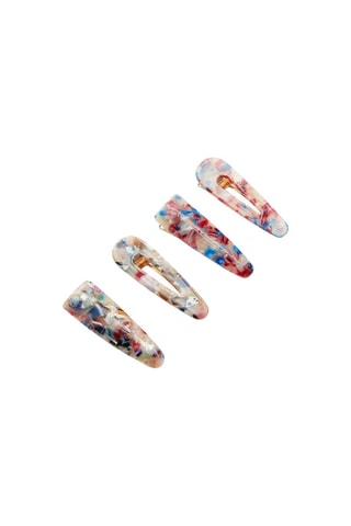 4 pinces à cheveux - Blanc