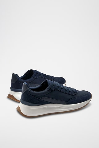 Baskets en cuir - Bleu marine