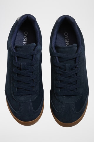 Baskets en cuir - Bleu marine