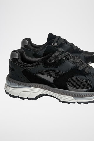 Chaussures de running en cuir - Noir