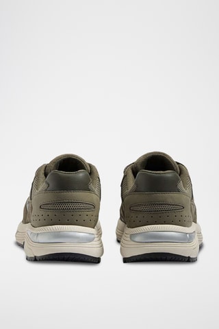 Chaussures de running en cuir - Kaki