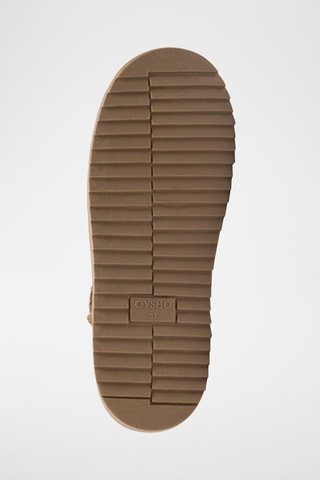 Bottines fourrées en cuir - Marron