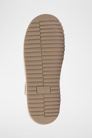 Bottines fourrées en cuir - Beige