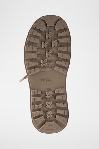 Bottines fourrées en cuir - Beige