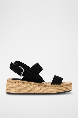 Sandales plateformes en cuir - Noir