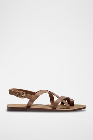 Spartiates en cuir - Marron